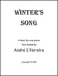 Winter's Song piano sheet music cover